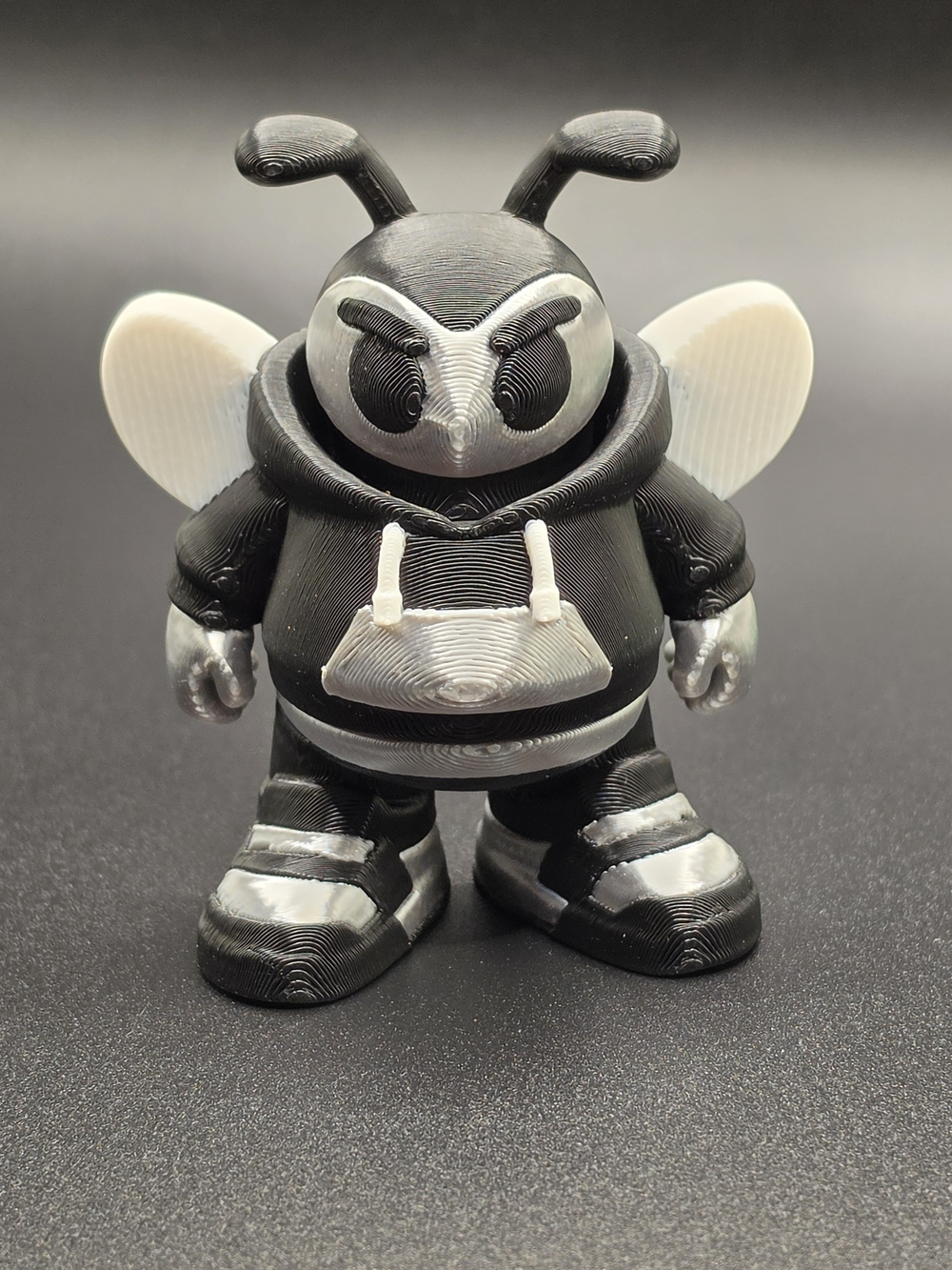 Black & White Bee Character Toy Figure - Kids Toys